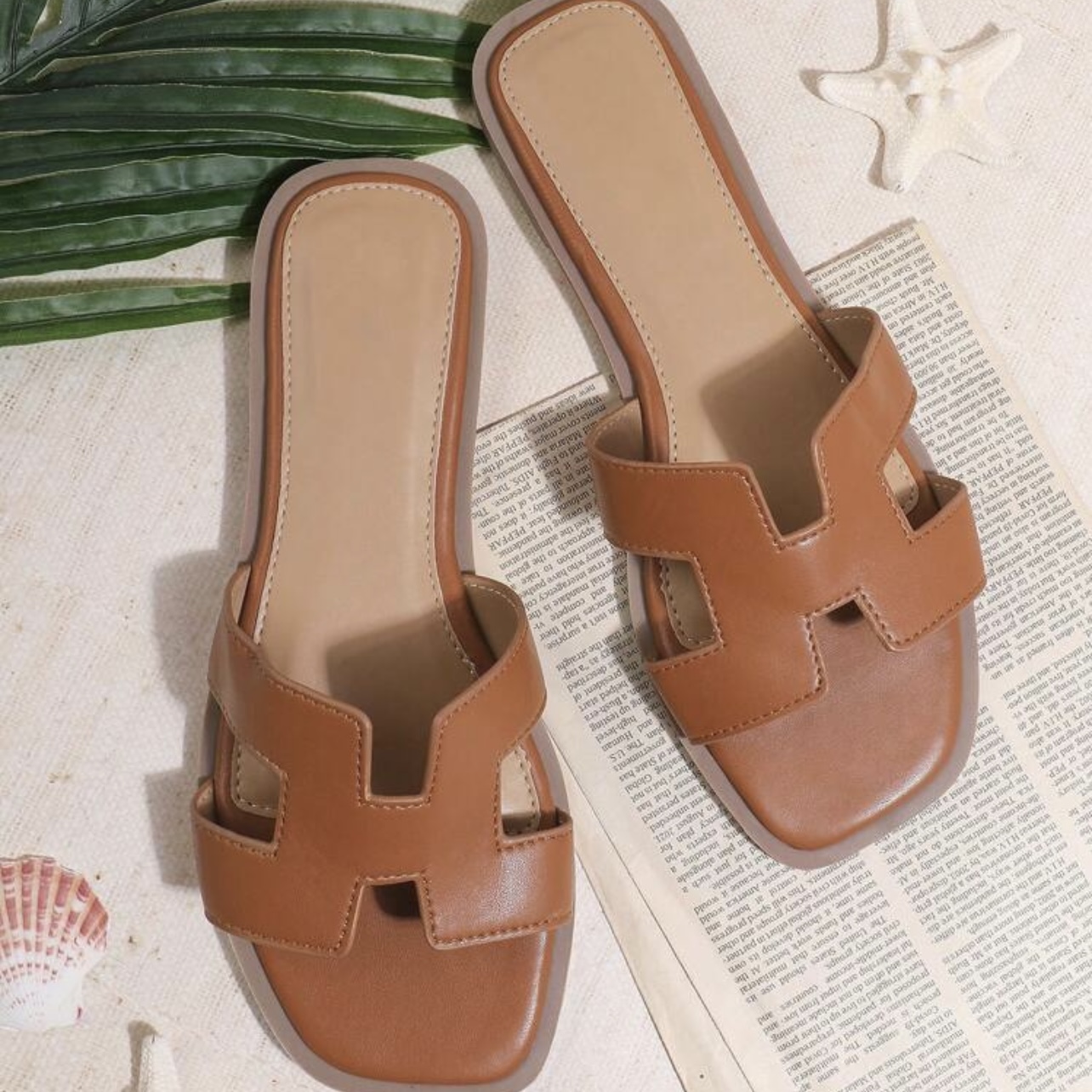 Brown Flat Sandals