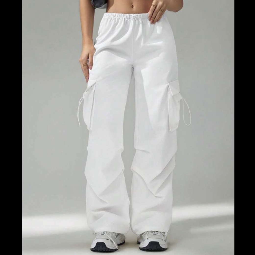 Cargo white pants 